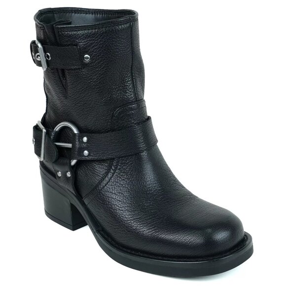 219$ Kenneth Cole New York Stride Block Heel Bootie Women's Size 8 US Black - Picture 1 of 5